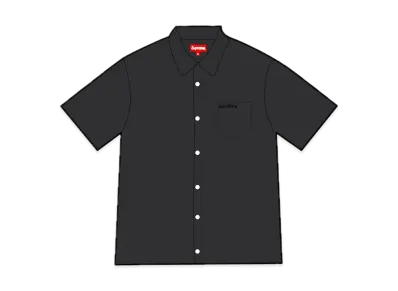 Supreme Loose Fit S/S Oxford Shirt (23SS) "Black"