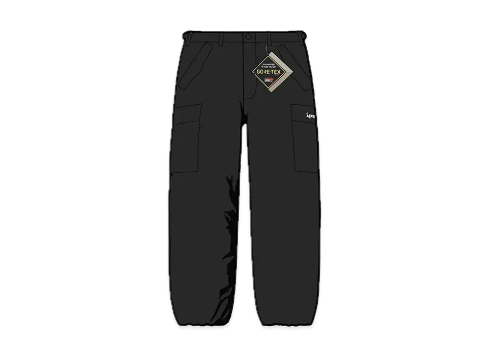シュプリーム ゴアテックス パックライト カーゴ パンツ "ブラック"