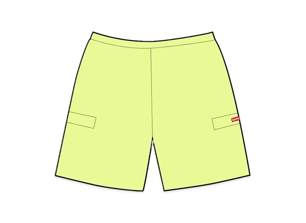 Supreme Small Box Baggy Cargo Sweatshort "Lime"