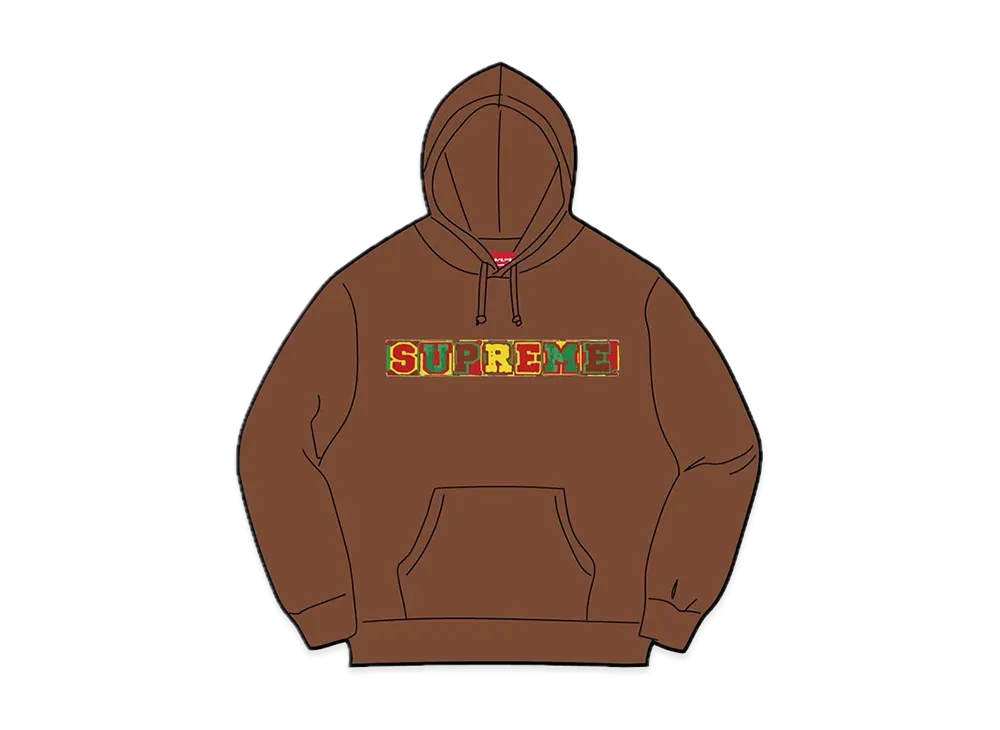 Supreme Beaded Hooded Sweatshirt "Brown"