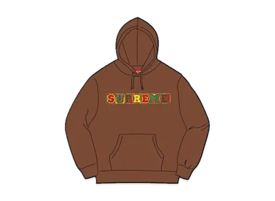 Supreme Beaded Hooded Sweatshirt "Brown"