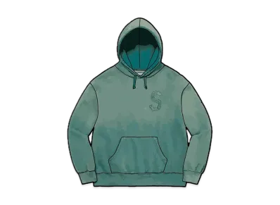Supreme Overdyed S Logo Hooded Sweatshirt "Teal"