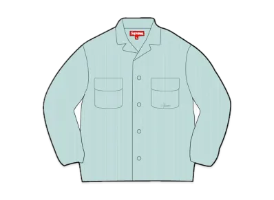 Supreme Pinstripe Linen Shirt "Light Blue"
