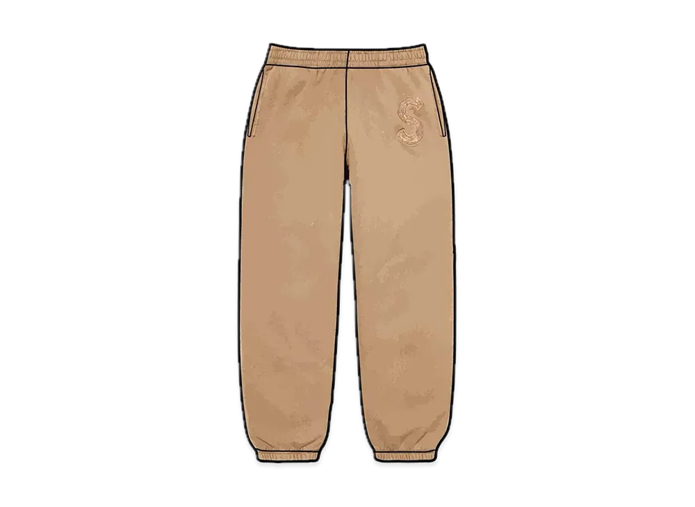 Supreme Overdyed S Logo Sweatpant "Tan"