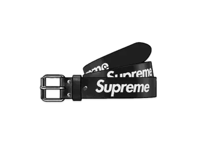 Supreme Repeat Leather Belt "Black" (23SS)