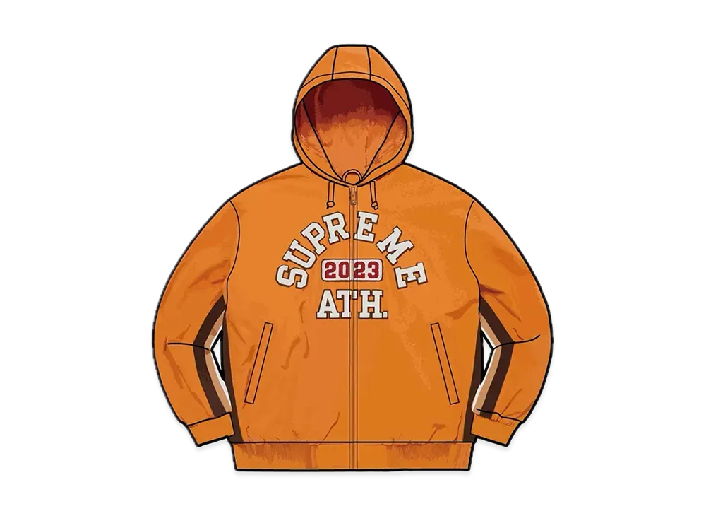 Supreme Applique Hooded Track Jacket "Orange"
