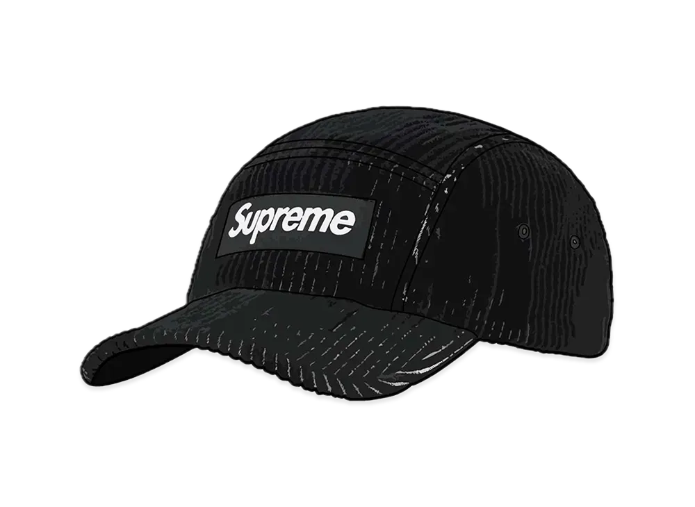 Supreme 2-Tone Corduroy Camp Cap "Black"