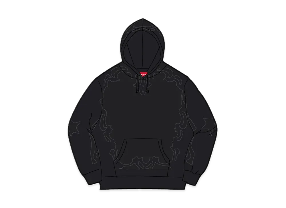 Supreme Western Cut Out Hooded Sweatshirt "Black"