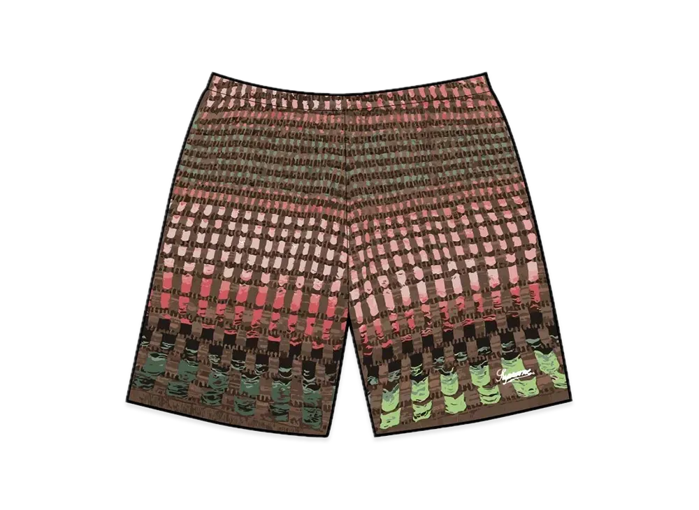 Supreme Gradient Grid Knit Short "Brown"