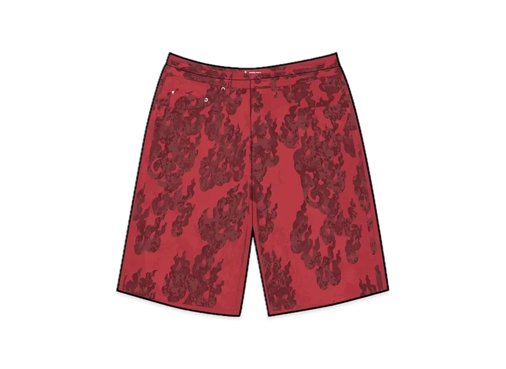 Supreme Flames Jacquard Baggy Denim Short 
