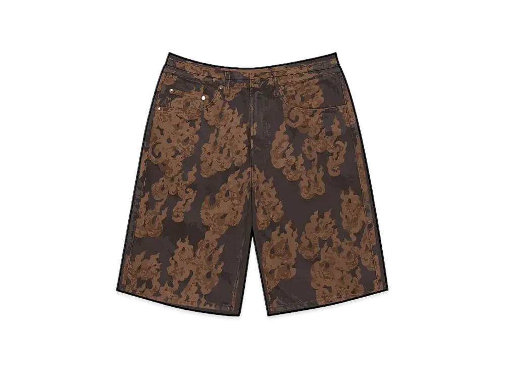 パンツ SupremeFlames Jacquard Baggy Denim Short Supreme Flames Jacquard Baggy Denim Short (SS23) - $148