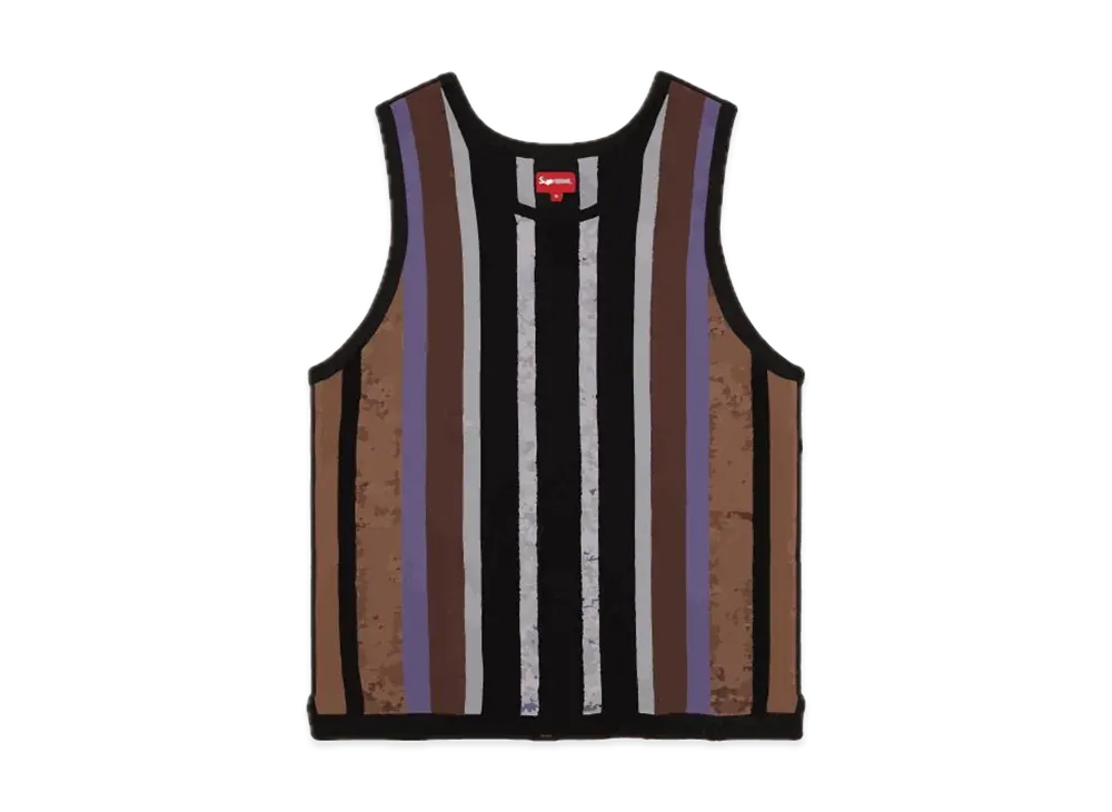 Supreme Knit Stripe Tank Top "Black"
