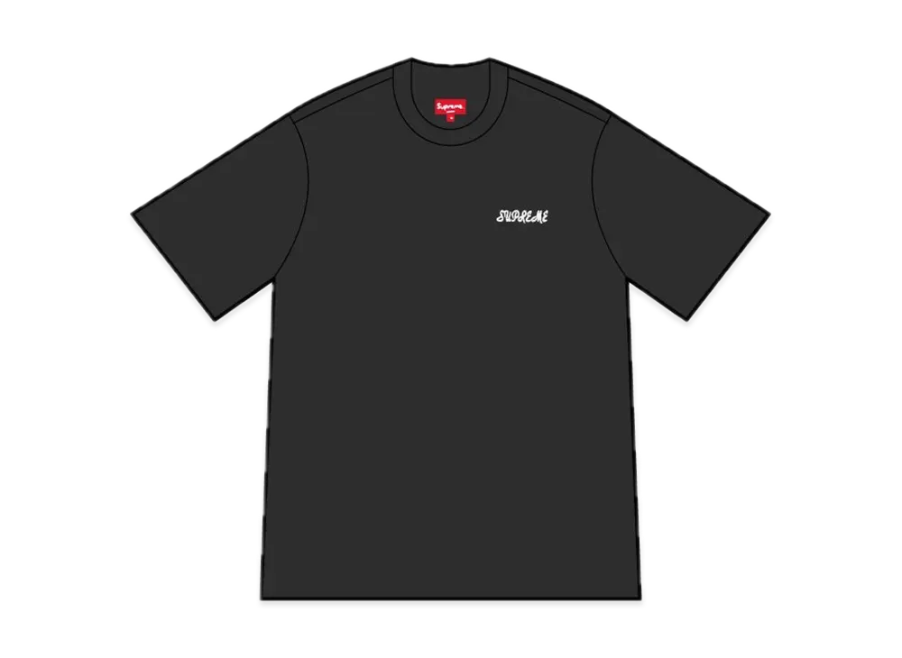Supreme Washed Script S/S Top "Black"