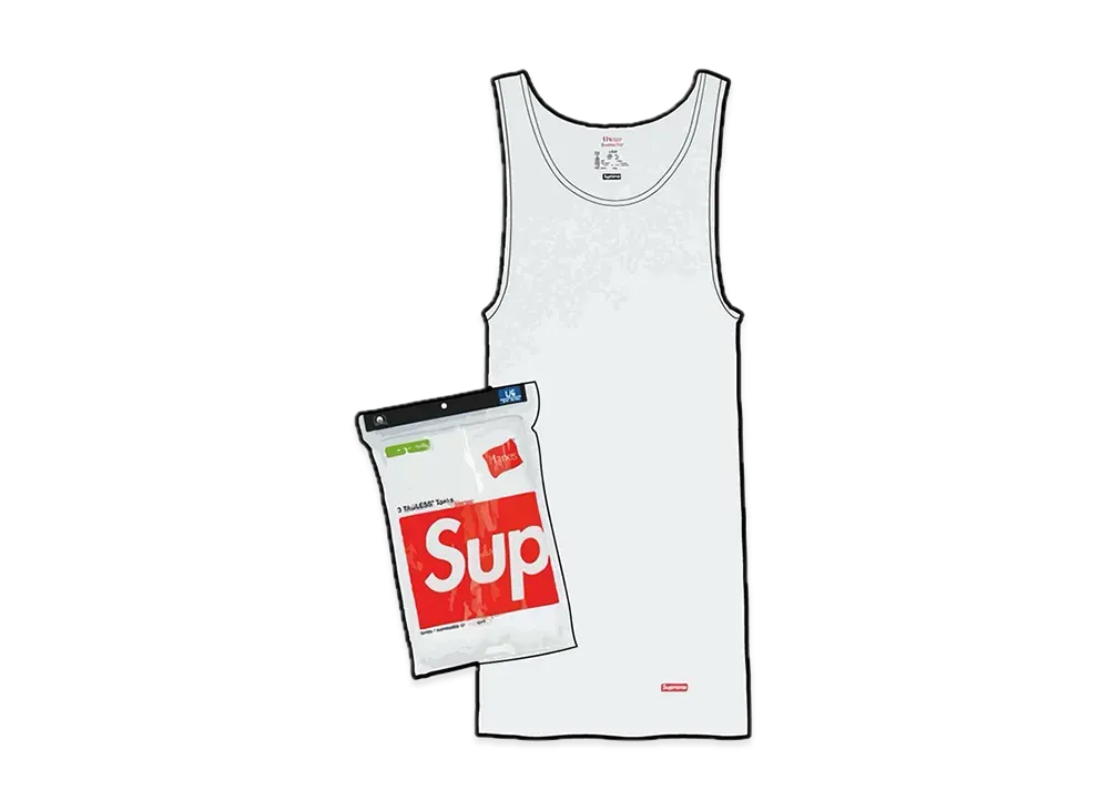 Supreme x Hanes Tank Tops (3 Pack) "White"