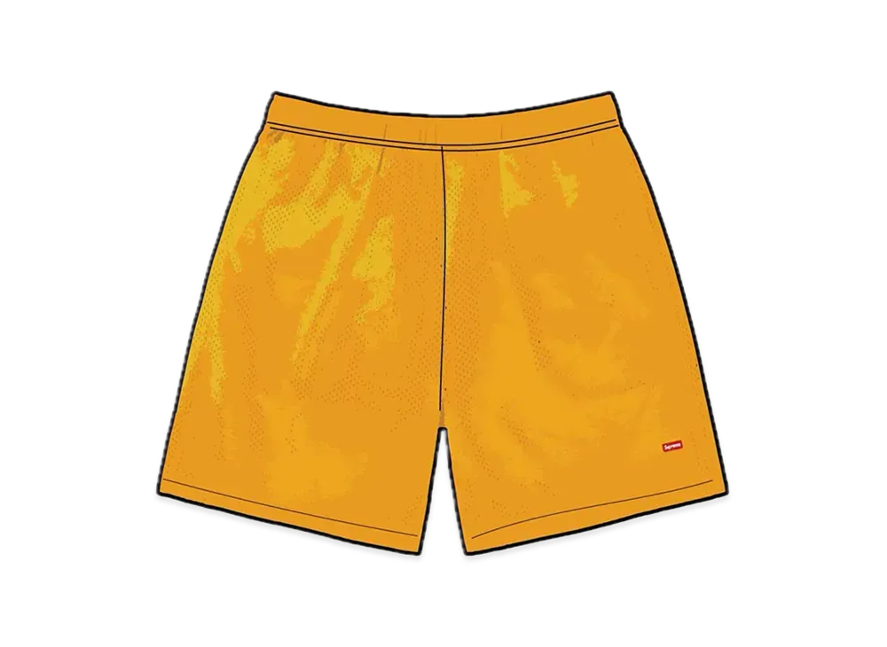 Supreme Small Box Baggy Mesh Short "Gold"