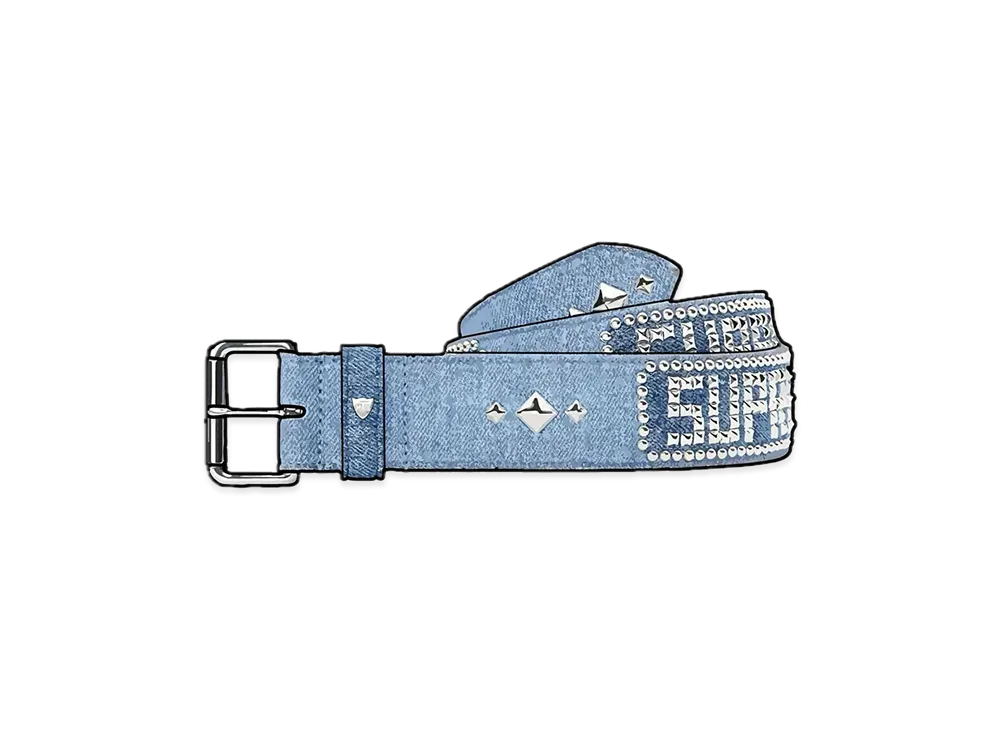 Supreme / Hollywood Trading Company Studded Belt "Denim"