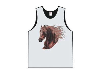 Supreme Mustang Reversible Basketball Jersey "White"