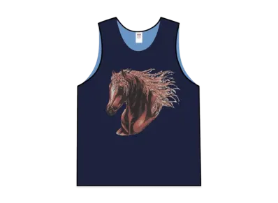 Supreme Mustang Reversible Basketball Jersey "Navy"