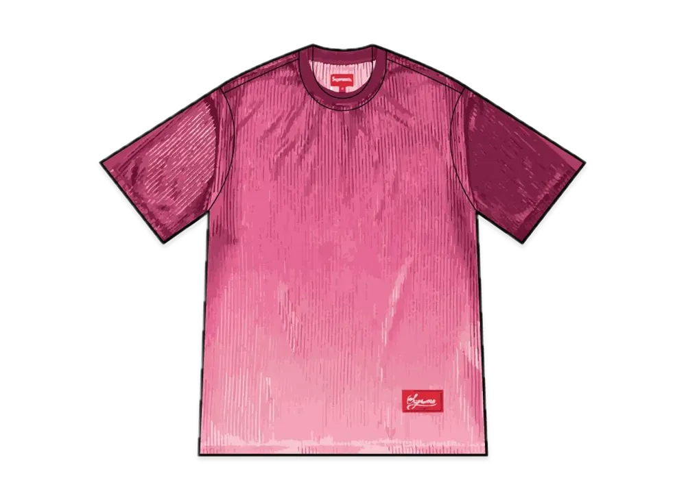 Supreme Gradient Mesh Stripe Jersey "Magenta"