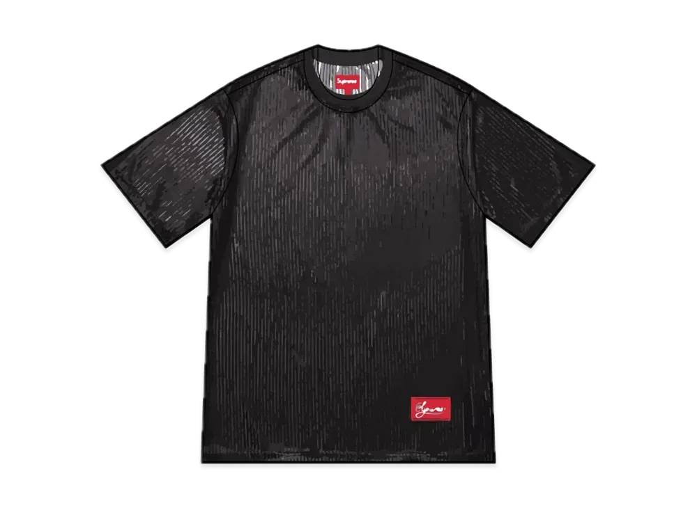 Supreme Gradient Mesh Stripe Jersey "Black"