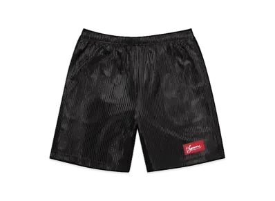 Supreme Gradient Mesh Stripe Baggy Short "Black"