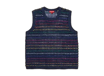 Supreme Beaded Sweater Vest "Navy"