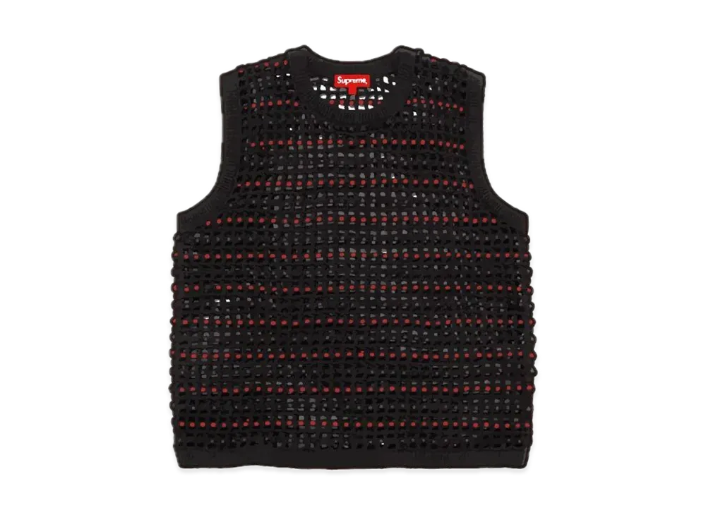 シュプリーム ビーディド セーター ベスト "ブラック"