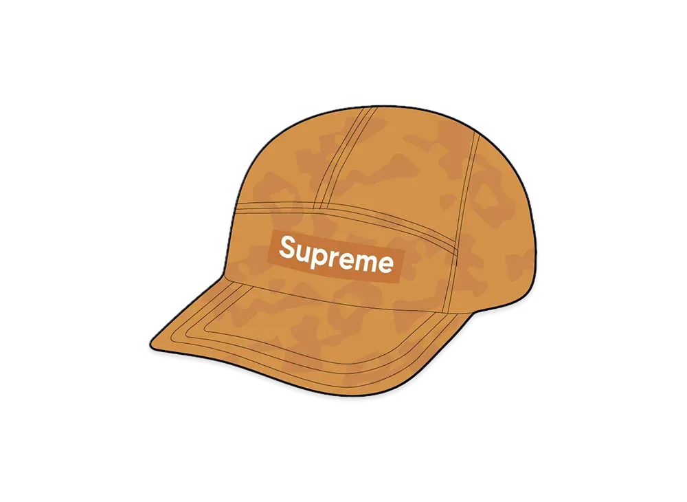Supreme Overdyed Camo Nylon Camp Cap "Orange"