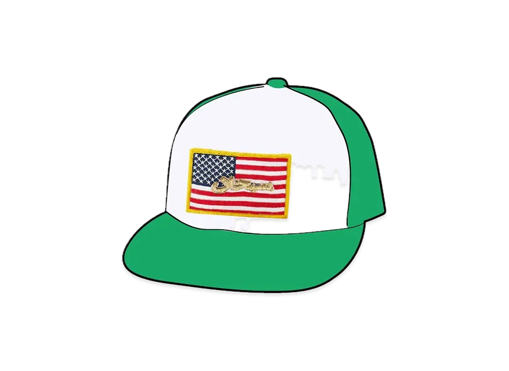 Supreme Name Plate Mesh Back 5-Panel "Green"