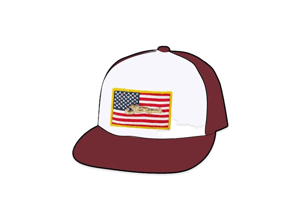 Supreme Name Plate Mesh Back 5-Panel "Maroon"