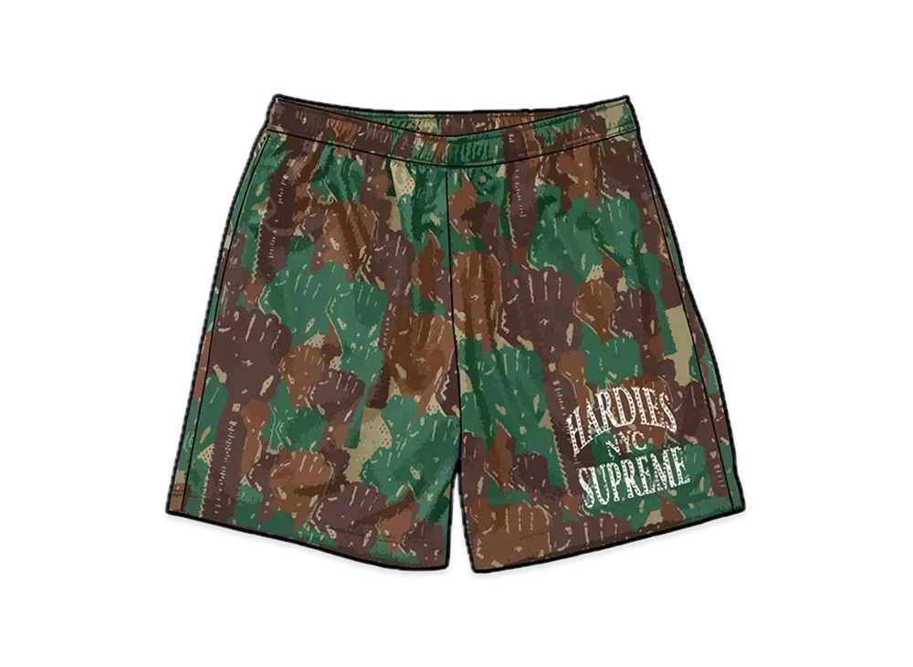 Supreme / Hardies Camo Basketball Short "Green"