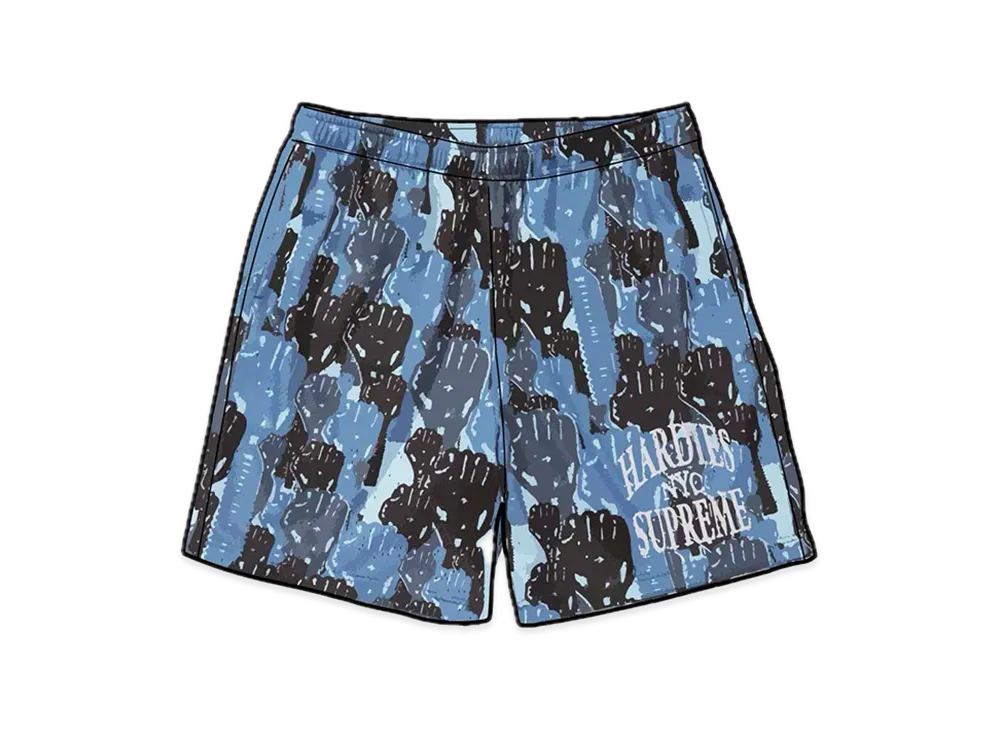 Supreme / Hardies Camo Basketball Short "Blue"