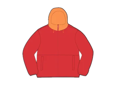 Supreme Lightweight Nylon Hooded Jacket "Red"