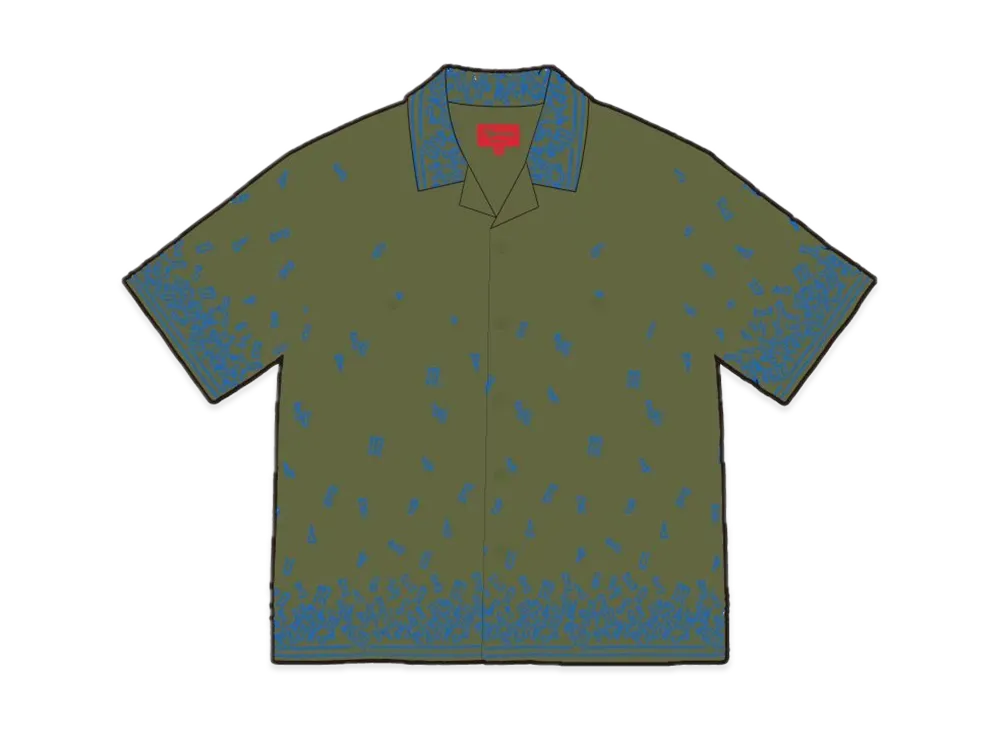 Supreme Nouveau Embroidered S/S Shirt "Olive"