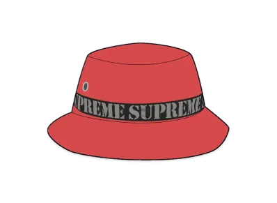 Supreme Stencil Webbing Boonie "Red"