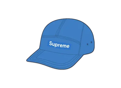 Supreme Glitter Cordura Camp Cap "Light Royal"