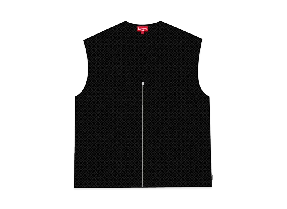 Supreme Dragon Zip Up Sweater Vest "Black"