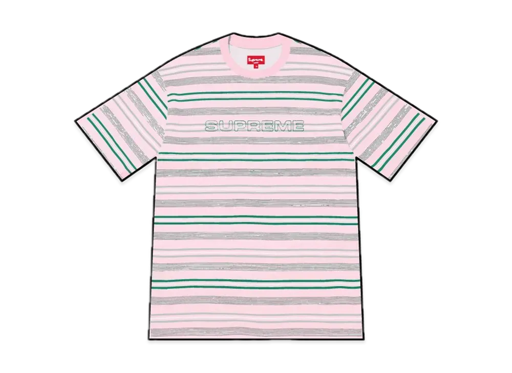 Supreme Dash Stripe S/S Top "Pink"