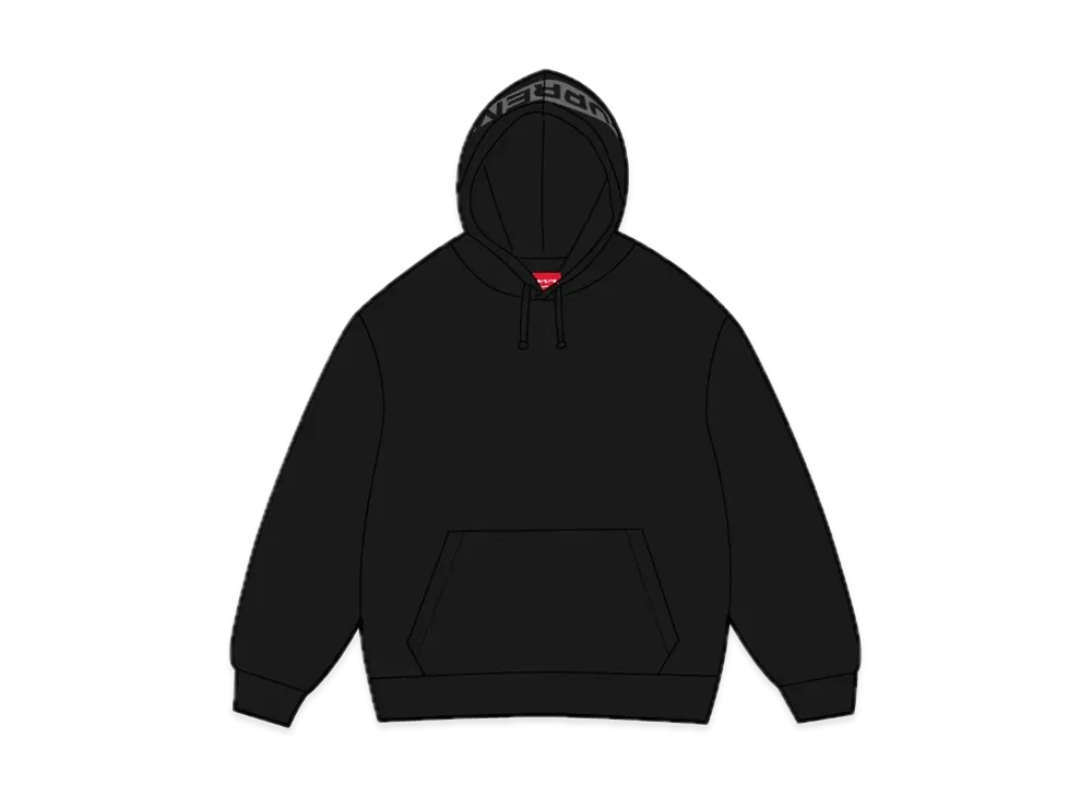 Supreme Jacquard Stripe Hooded Sweatshirt "Black"