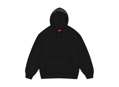 Supreme Jacquard Stripe Hooded Sweatshirt "Black"