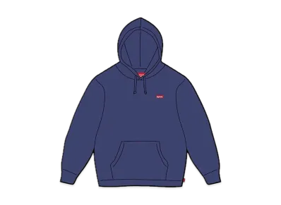 Supreme Small Box Hooded Sweatshirt "Washed Navy" (24SS)