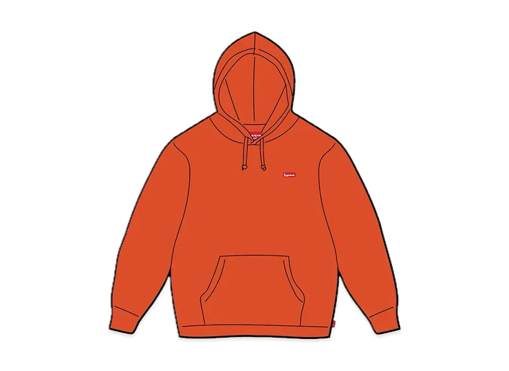 Supreme Small Box Hooded Sweatshirt "Bright Orange" (24SS)