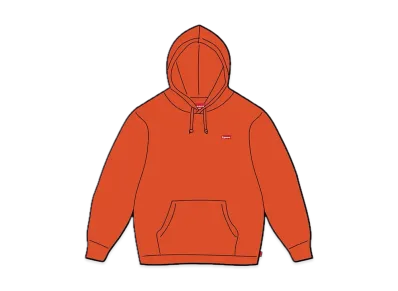 Supreme Small Box Hooded Sweatshirt "Bright Orange" (24SS)