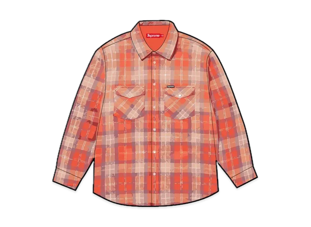supreme quilted Flannel Snap Shirts オレンジ supreme quilted Flannel Snap Shirts オレンジ Supreme Quilted