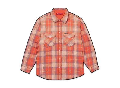 Supreme Quilted Flannel Snap Shirt "Orange"