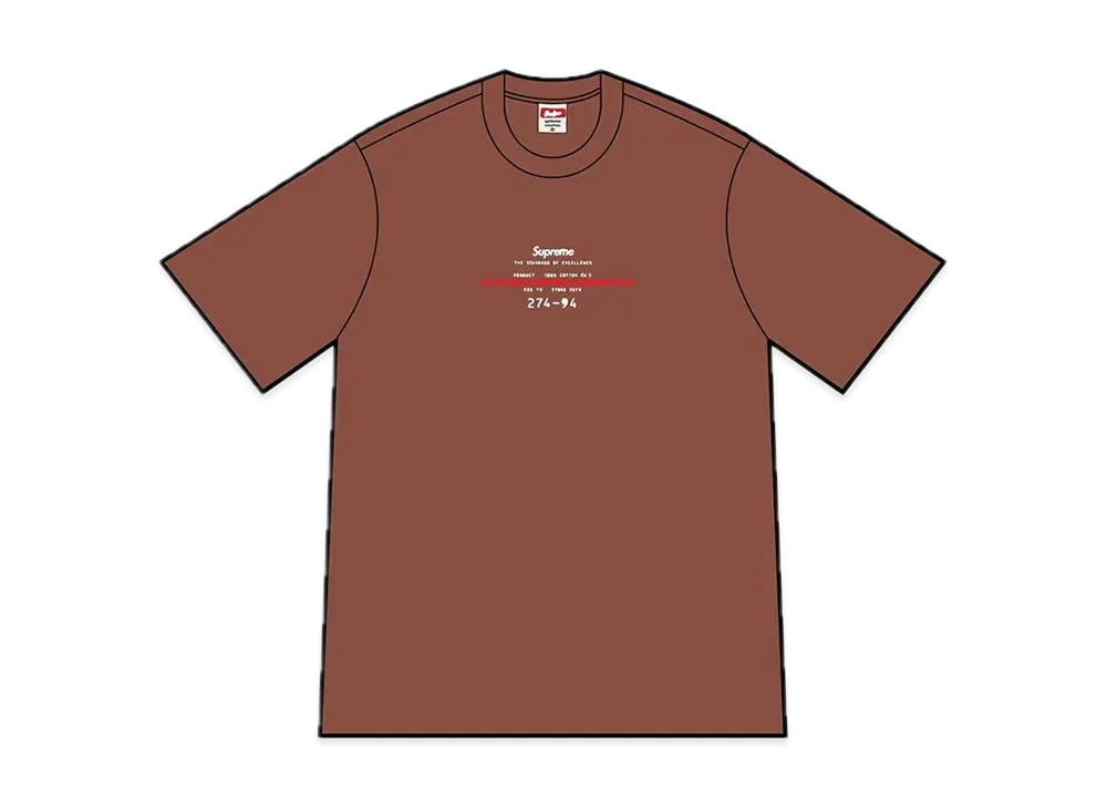 Supreme Standard Tee "Brown"