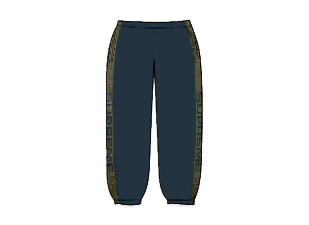 Supreme Jacquard Stripe Sweatpant "Navy"