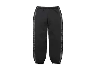 Supreme Jacquard Stripe Sweatpant "Black"