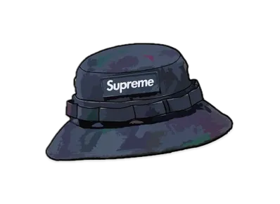 Supreme Washed Canvas Boonie "Navy Camo"