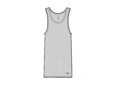 Supreme x Hanes Tagless Tank Tops (3 Pack) "Heather Grey"